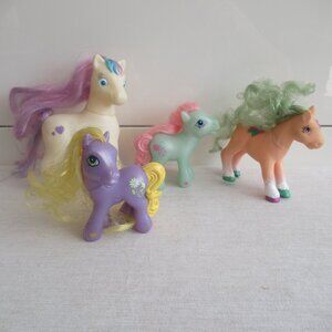 My Little Pony Lot of 4 Ponies, Vintage 1990’s Toys. Lanard, Tara Toys, etc